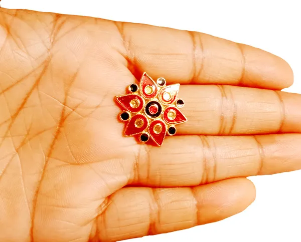 Assamese_Traditional_Gold_Plated_Red_Black_Colour_Finger-Ring_For_Girls_&_Women